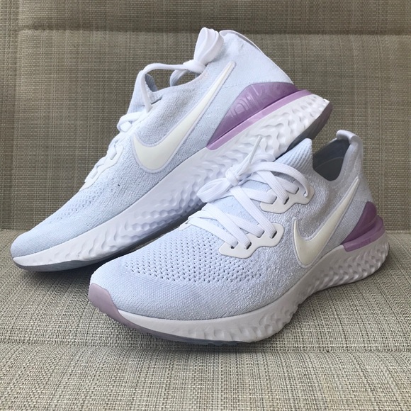 women's nike epic react flyknit 2 white pink foam